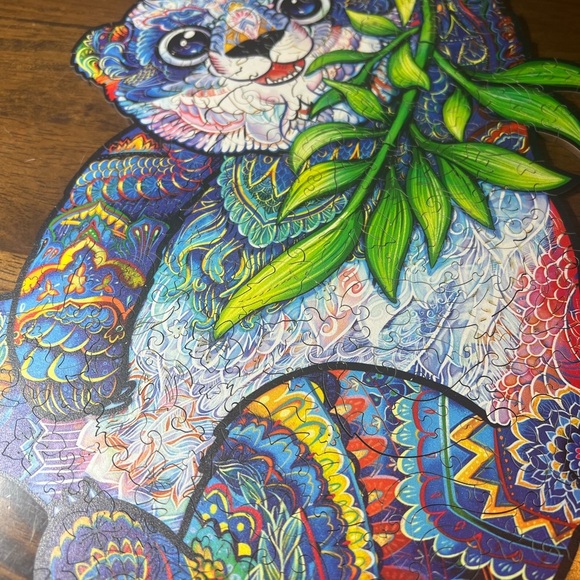 UNIDRAGON Wooden Puzzle - Serious Panda (Medium, 215 pcs) for Adults and Kids - Picture 2 of 10